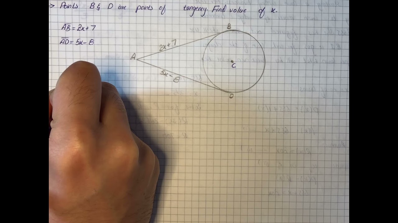 Points B and D are points of tangency. Find the value of x | Plainmath