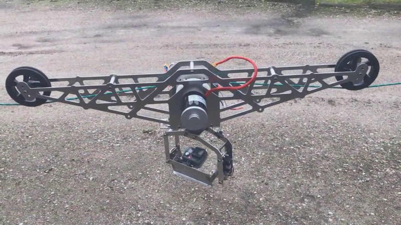 Diy Cable Cam , Homemade linecam ( 1st test )
