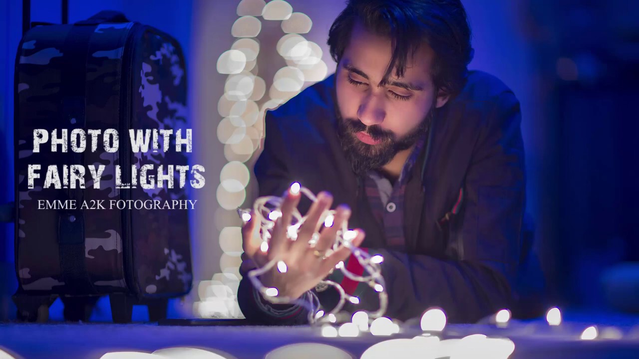 Photo with fairy lights