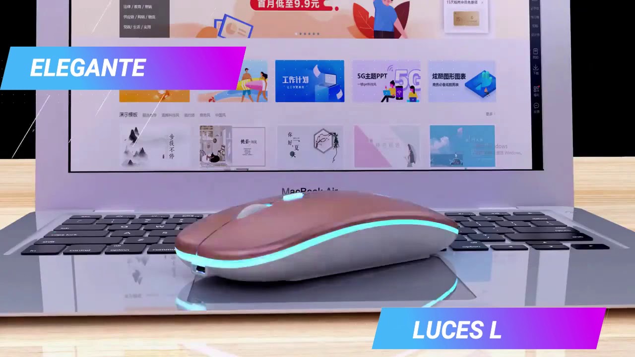 MOUSE LED WIRELESS RECARGABLE