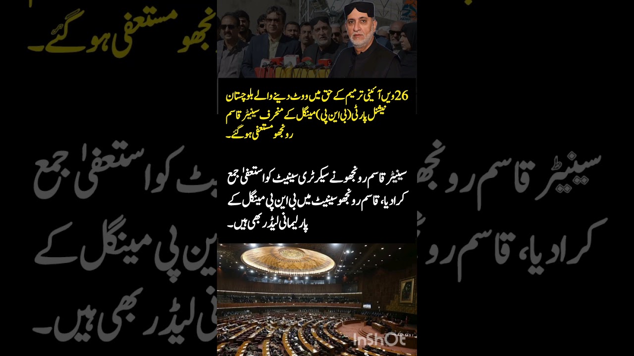 BNP Mengal defector Senator Qasim Ronjhu has resigned