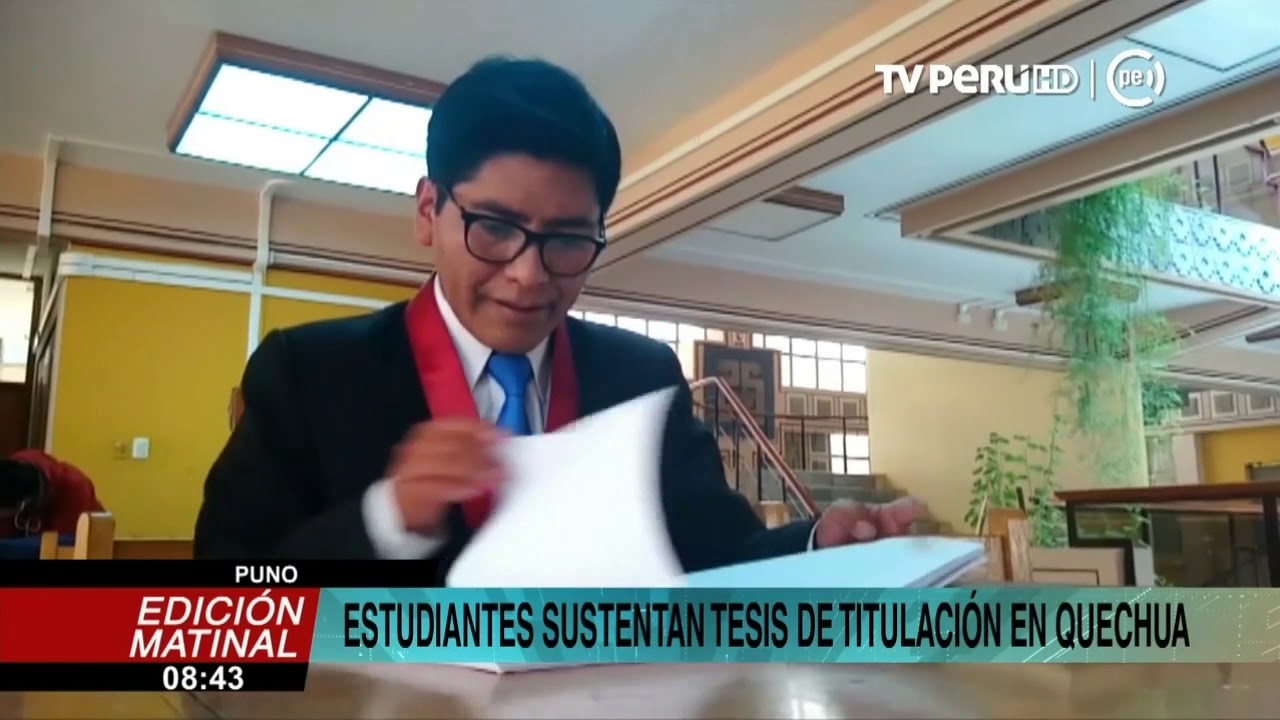 Puno: estudiantes sustentan tesis de titulación en quechua