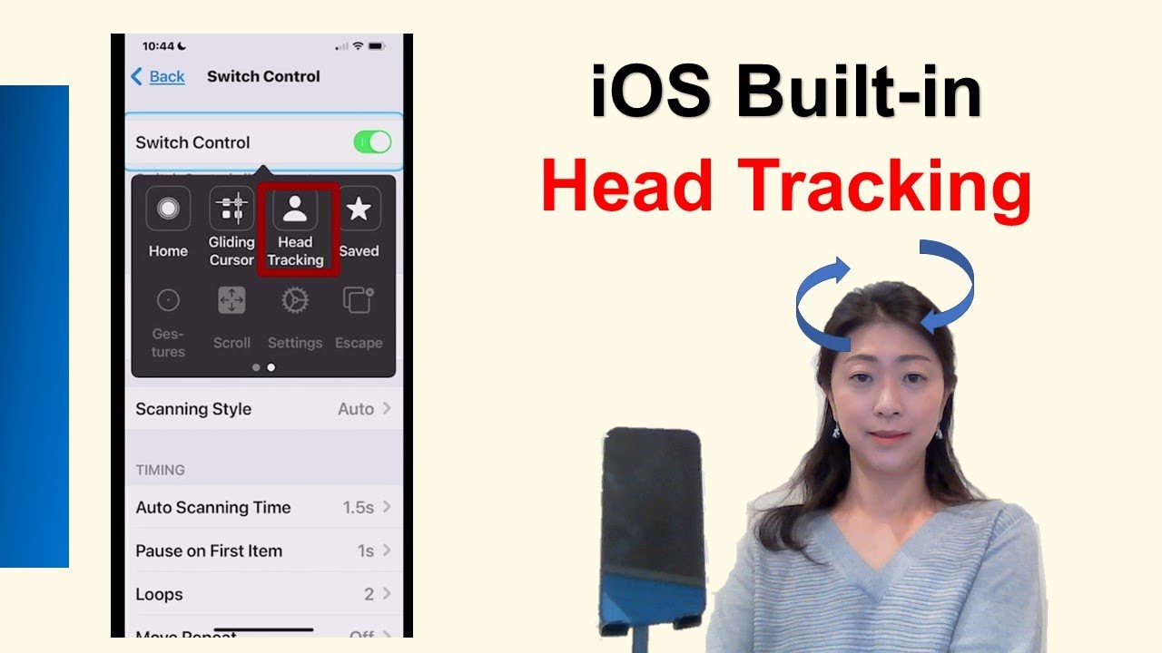 iOS Built-in Head Tracking: Control iPhone with Head Movement (iOS 내장 머리 움직임 추적 기능, 한국어 자막)