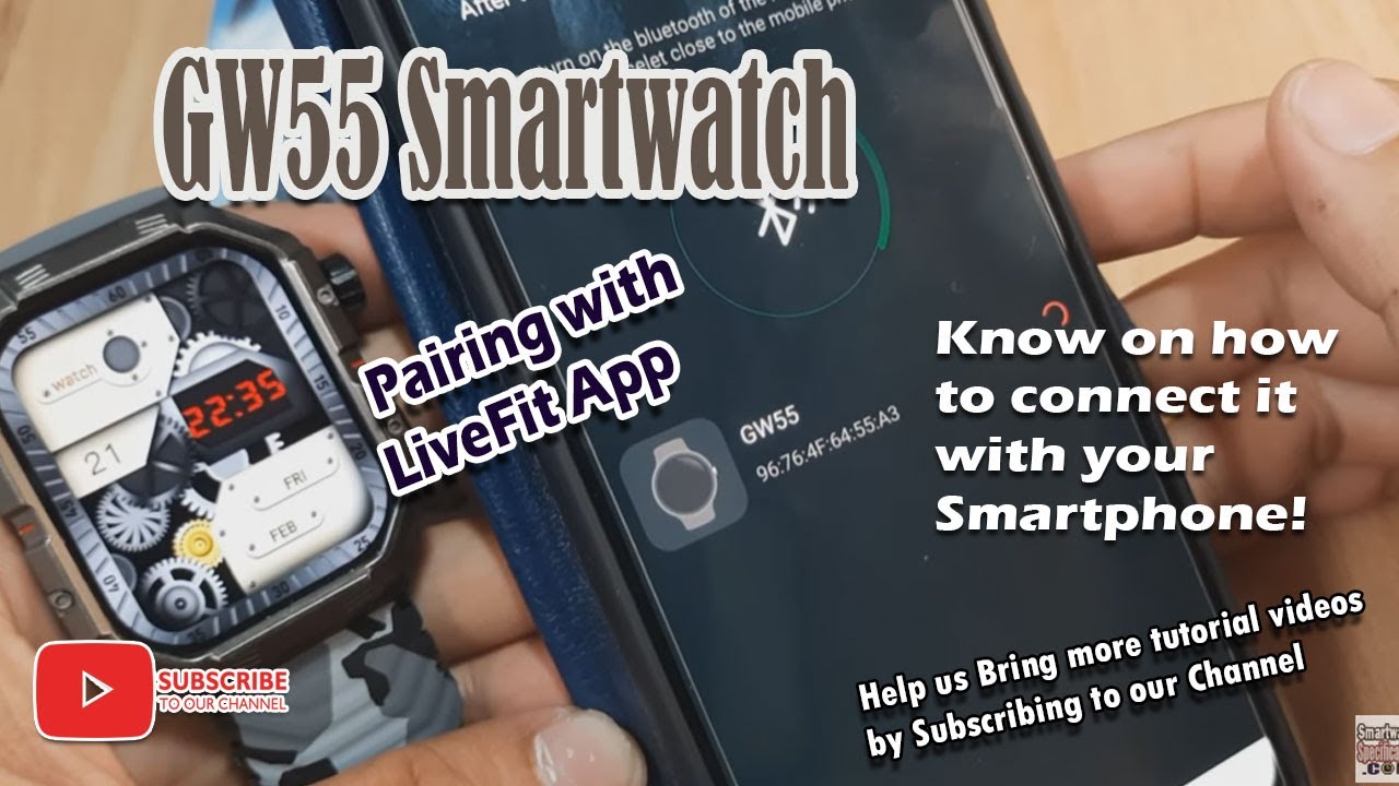 Как подключить умные часы GW55 к приложению LiveFit на Android