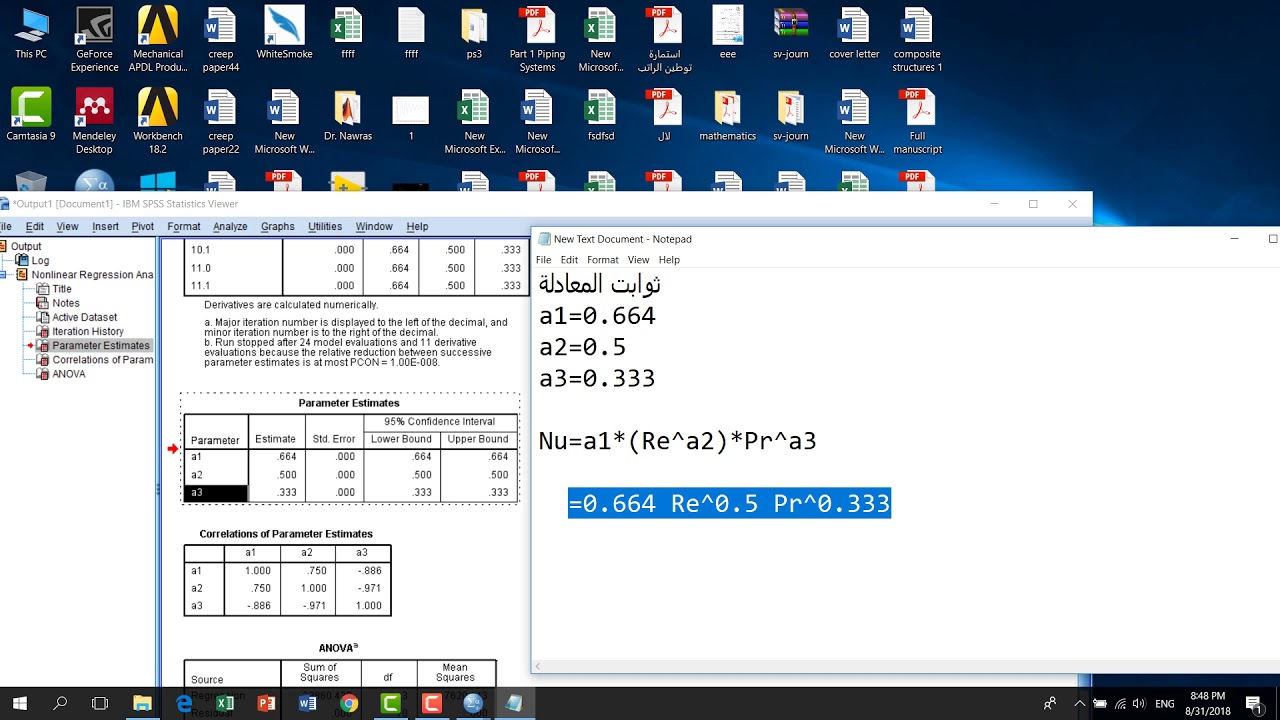 nonlinear regression SPSS