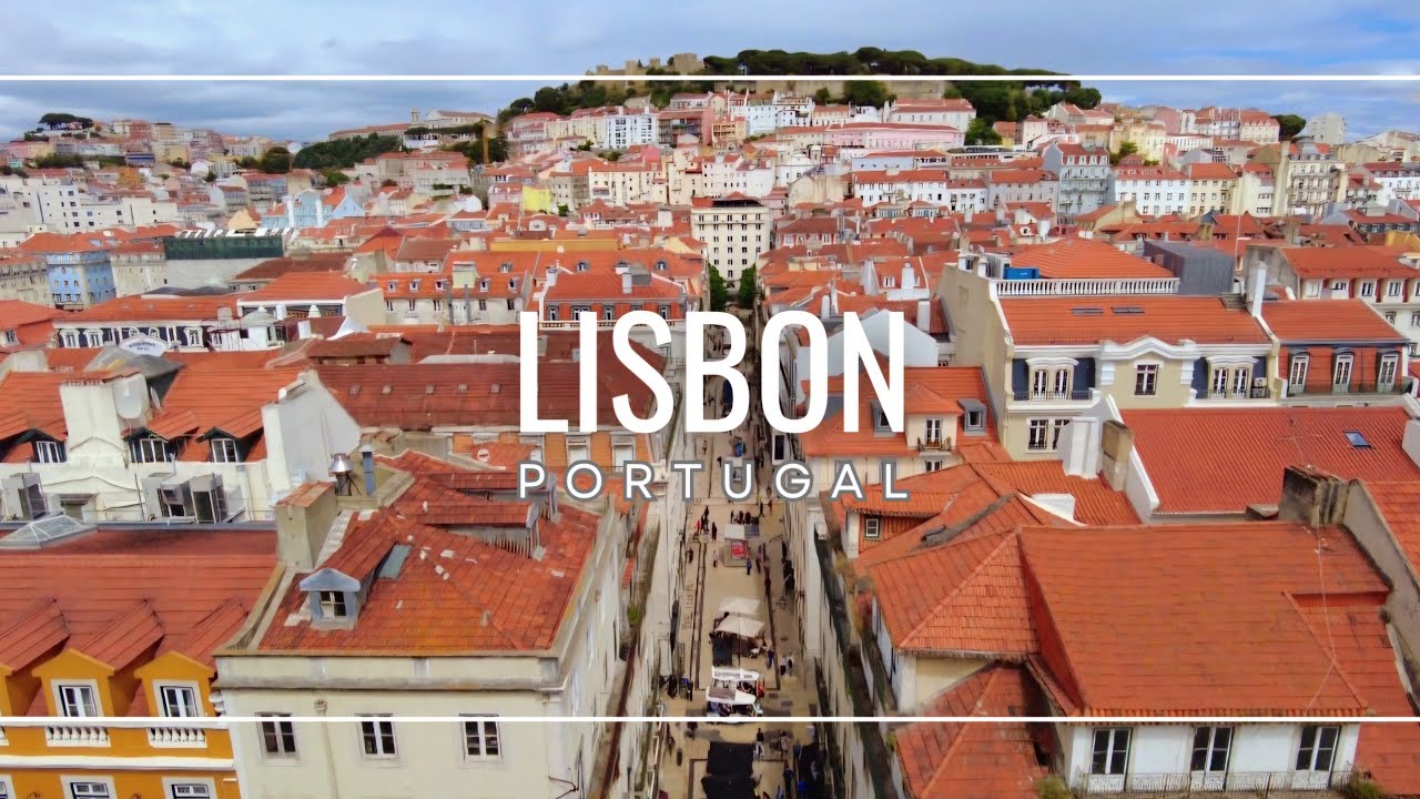 Spring Walk from Downtown to the Top of Santa Justa Lift in Lisbon PORTUGAL