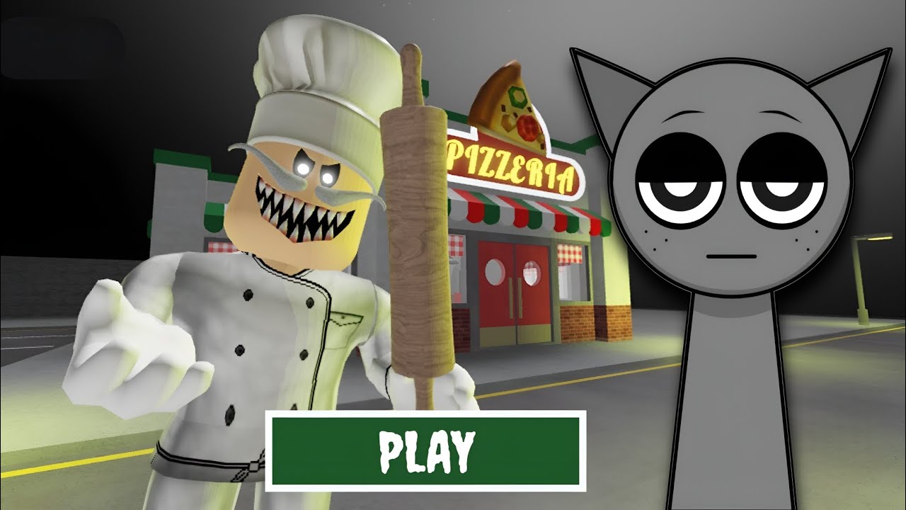 PIZZA PAPA GRAY SPRUNKI SCARY GAME ESCAPE ROBLOX 