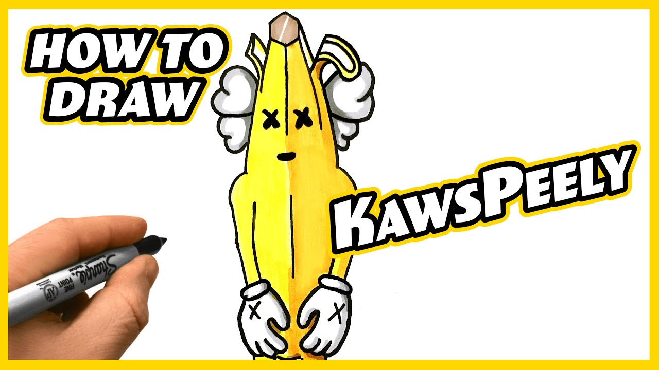 How To Draw KAWSPEELY | Fortnite | Step by Step Drawing Tutorial #drawing #art #howtodraw #peely
