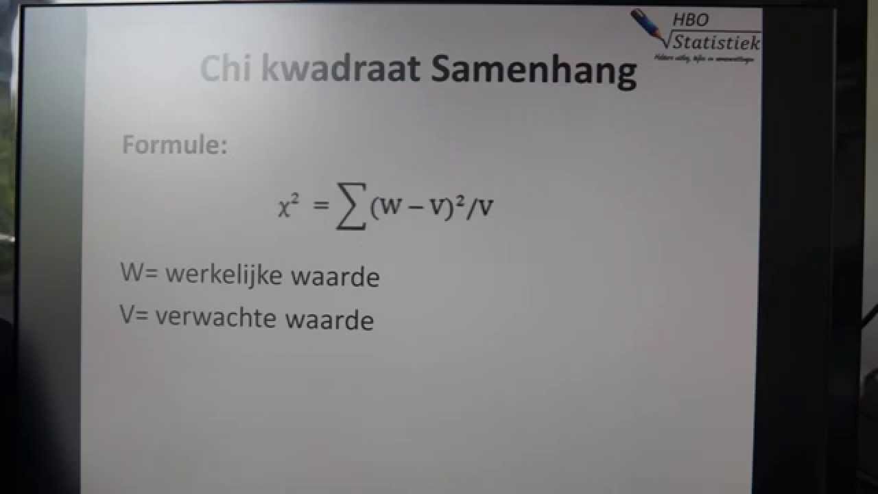 Chi kwadraat samenhang