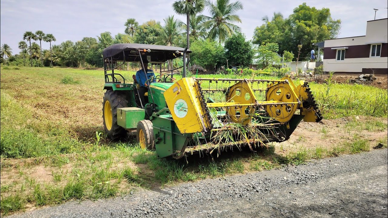 John deere 5050d goes to solam thattu cutting @dharsithtractorslife 
