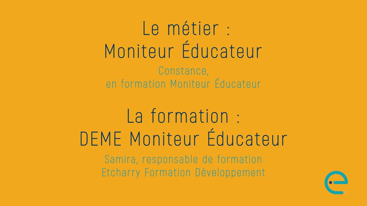 Fiche Métier Moniteur Educateur