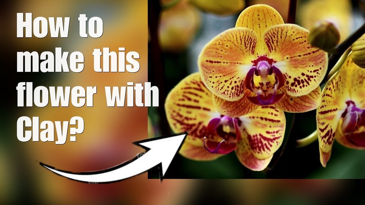Clay Orchids flower Tutorial | YELLOW SPECKLED ORCHID l LoviCraft
