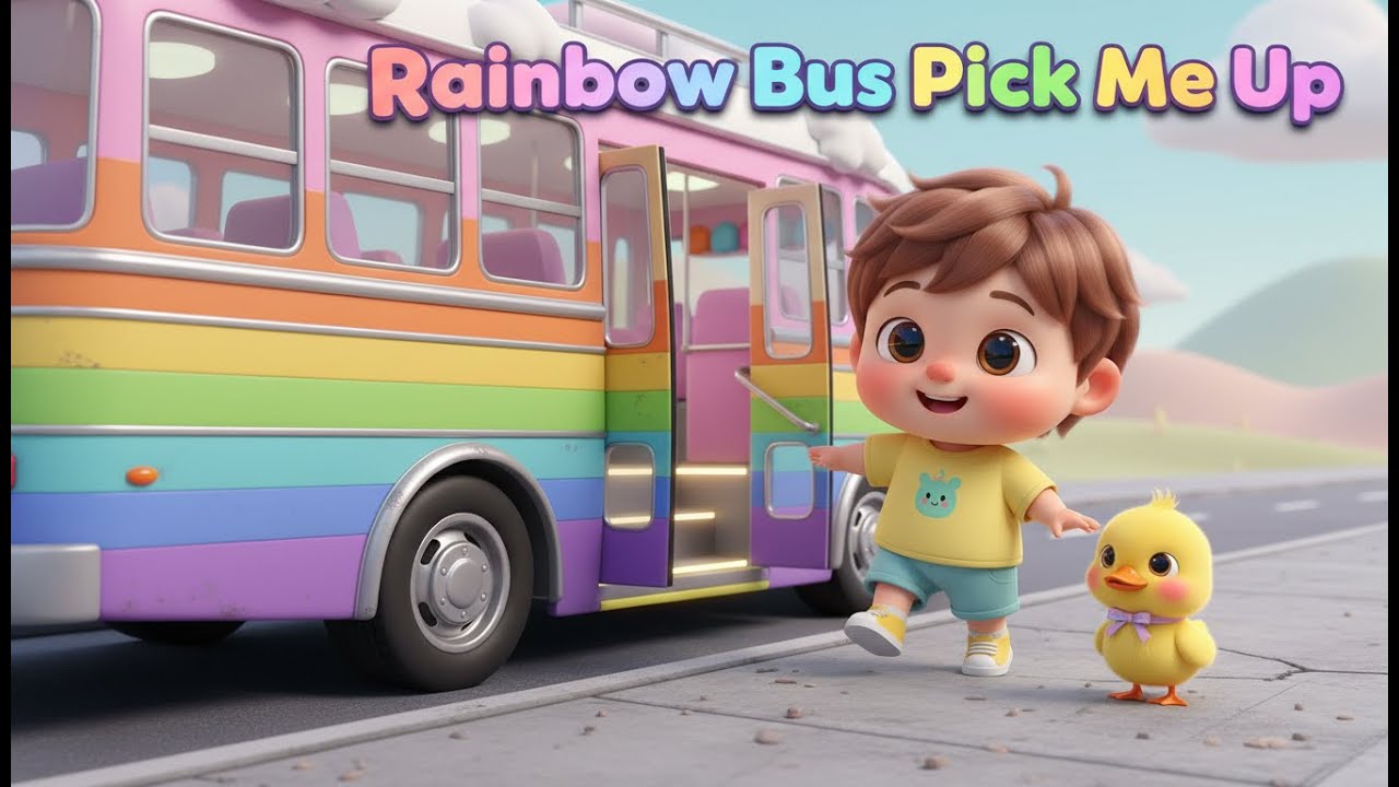 Rainbow Bus Pick Me Up – Nursery Rhyme, Toddler Learning, Transportation Fun, and Color Recognition