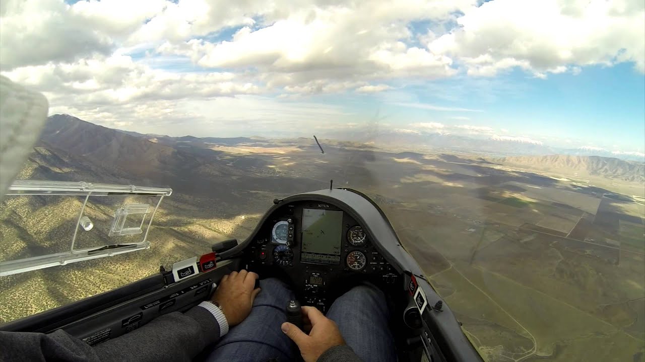 Two Gliders Playing in Formation Over Utah