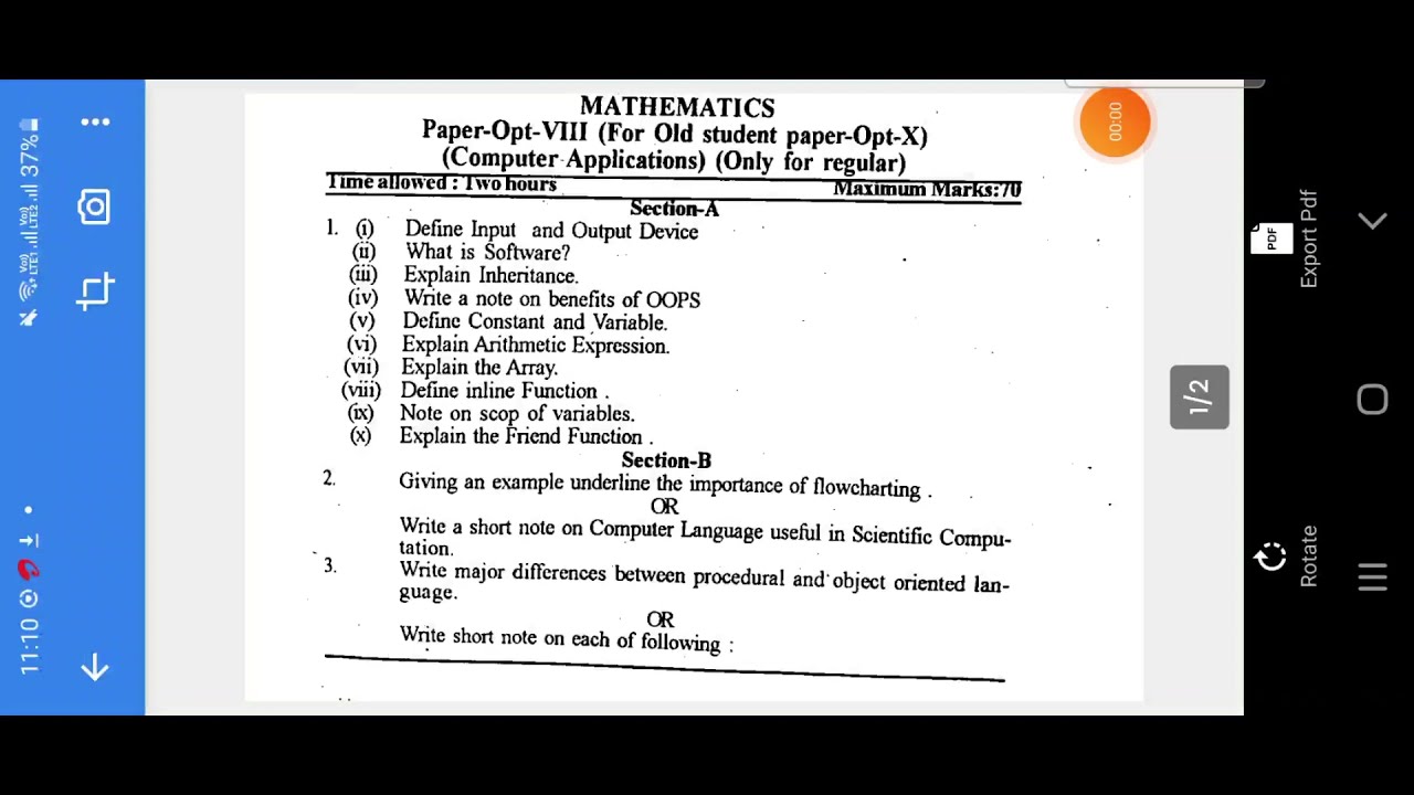 Mgsu MSc mathematics computer Applications questions paper 2020||Sgoyalmathematics