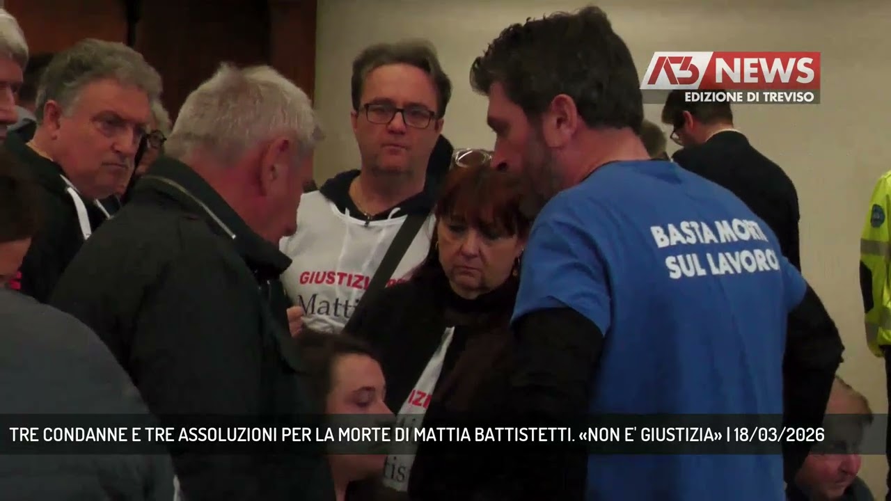 TRE CONDANNE E TRE ASSOLUZIONI PER LA MORTE DI MATTIA BATTISTETTI. «NON E' GIUSTIZIA» | 18/03/2026