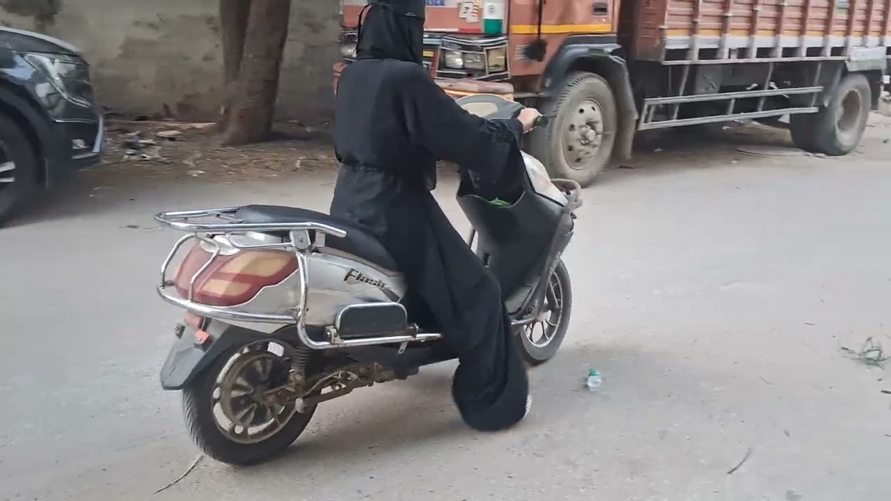 Today is her 3rd day on scooty and she is practicing how to balance 