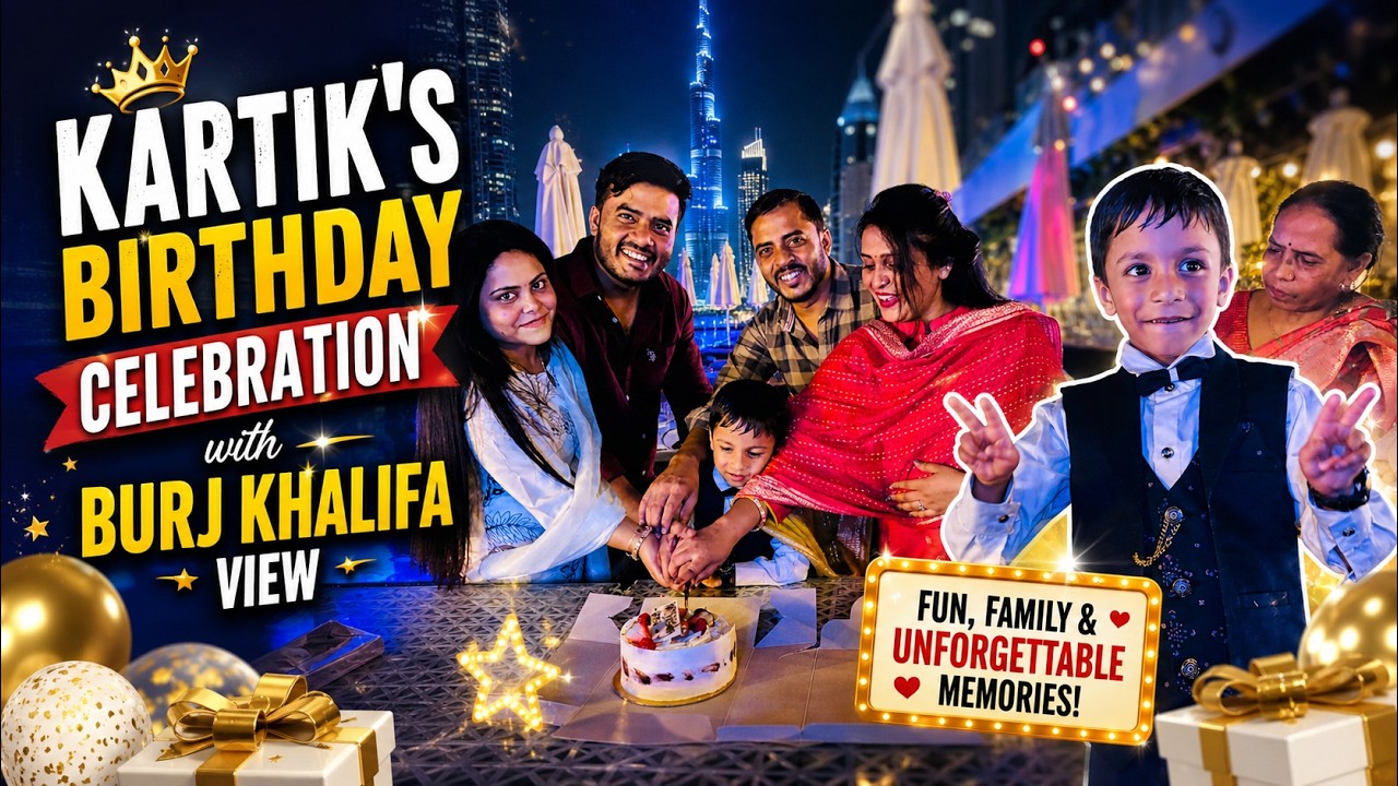🎂 Indian Family Birthday Celebration in Dubai | Meena Bazaar Shopping Vlog