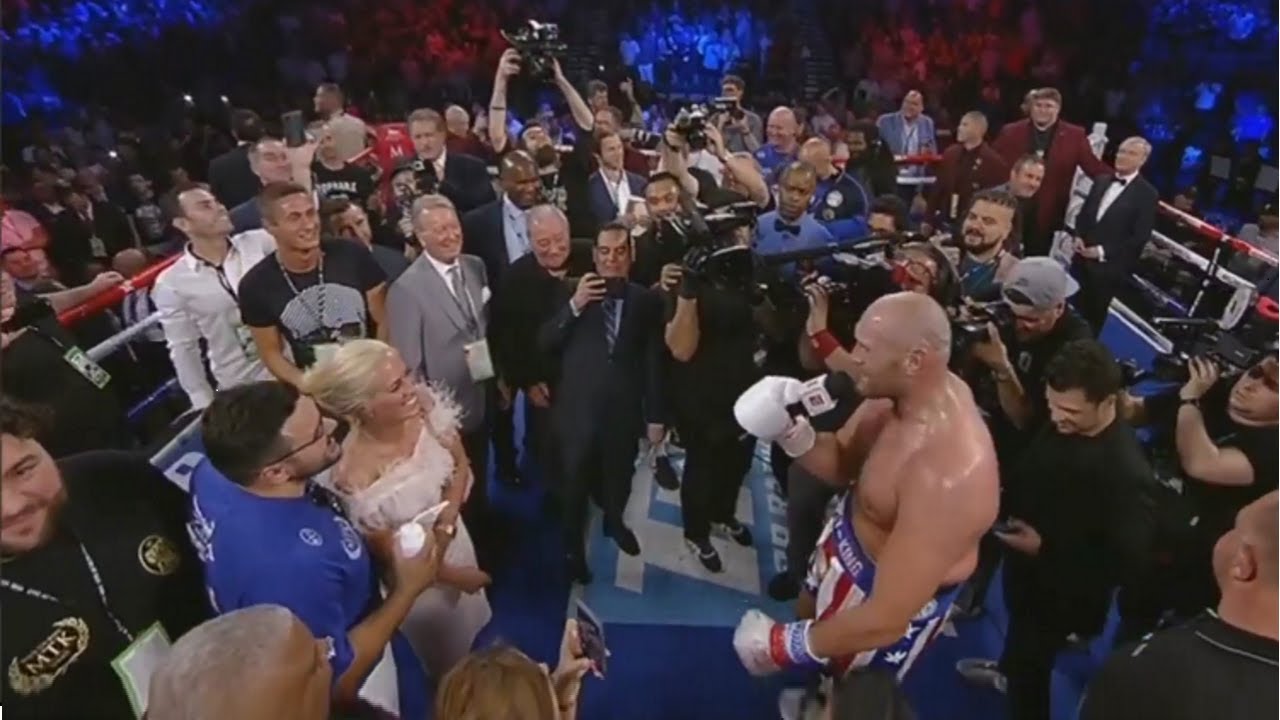 Tyson Fury Serenades his Wife (Paris Fury) after TKO Win over Tom Schwarz 15/6/19 (SO SWEET!)