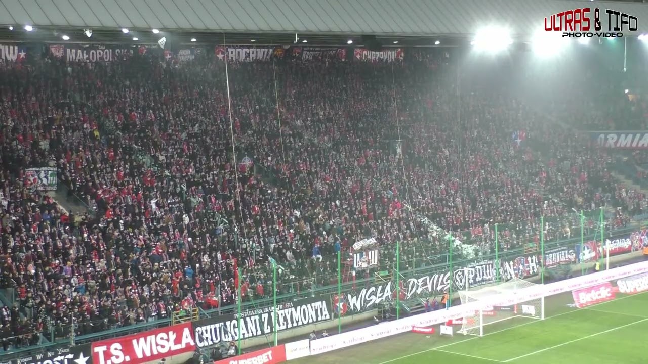 PL: Wisła Kraków - GKS Tychy [Cały doping]. 2026-02-06
