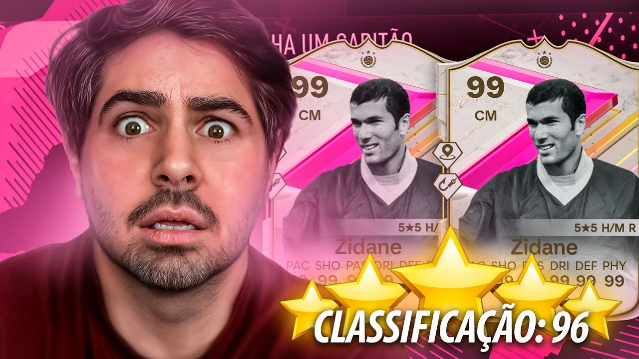 QUEBREI O FC 24!!! ZIDANE DUPLICADO COM UM TIME 96 DE CLASSIFICAÇÃO! FUT DRAFT
