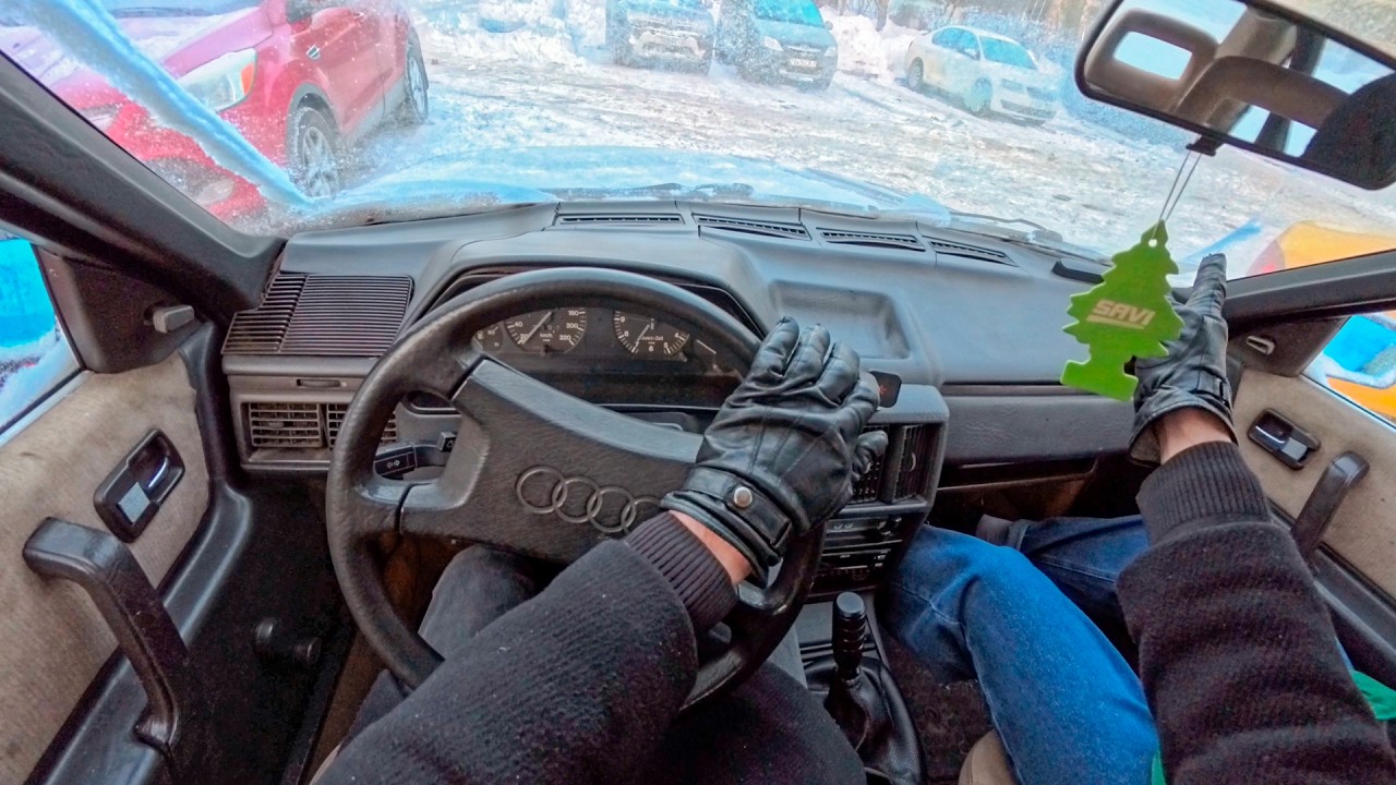 Test-Drive on a Audi 100 С3 (1986) 2,3 MT (136 hp) - An old big European sedan VAG - POV Drive