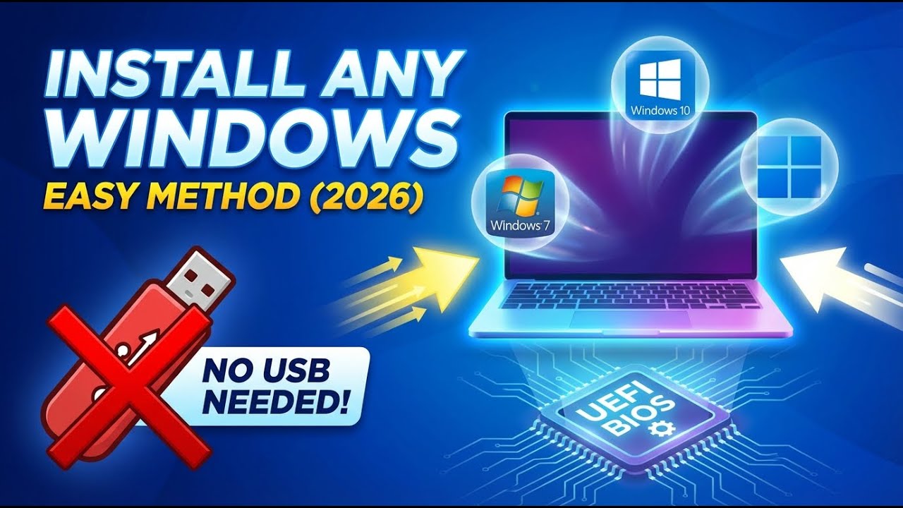 Нет USB-накопителя? Установите Windows на ПК с UEFI (работает в 2026 году)