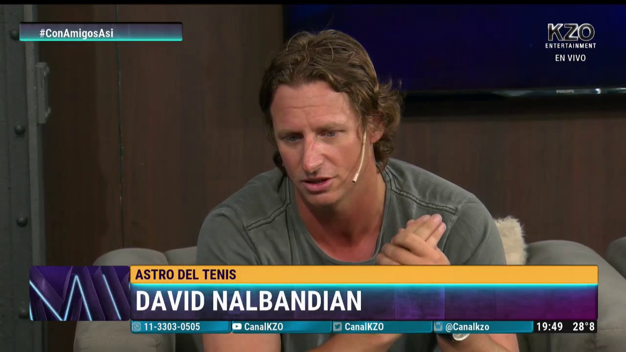 El rey David Nalbandian en Con Amigos Así - Nota completa