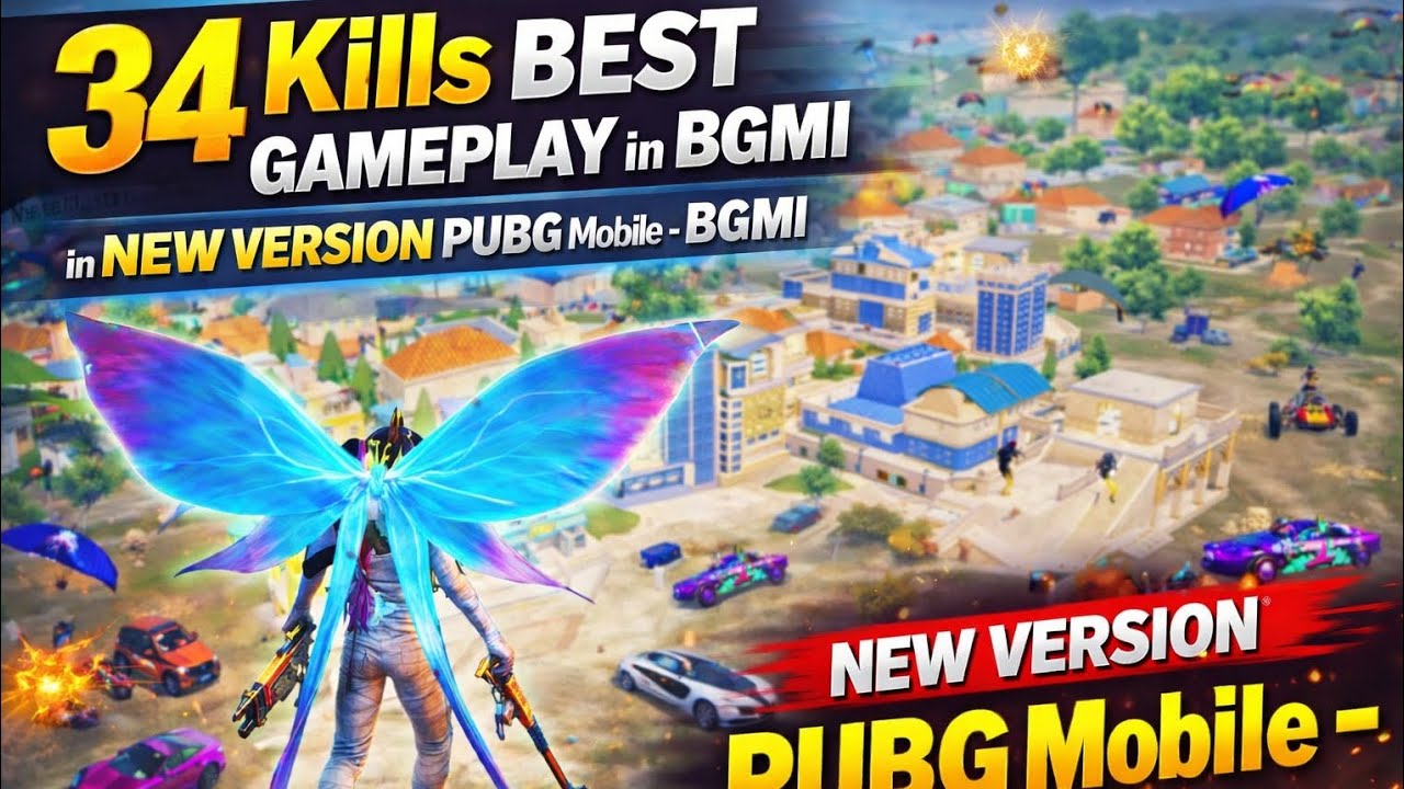 34 Kills REALLY MY BEST RUSH GAMEPLAY in NEW VERSION PUBG Mobile - BGMI