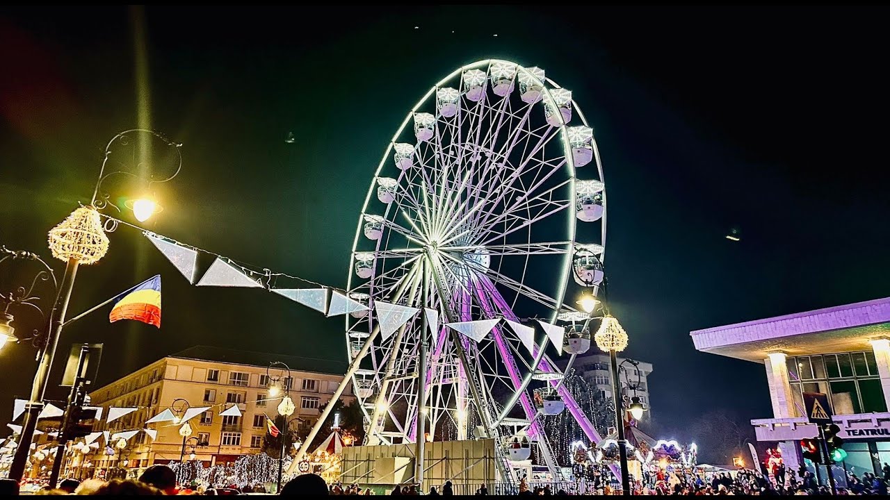 Targul de Craciun din Craiova 2023 Walking Tour. Best Christmas market Craiova
