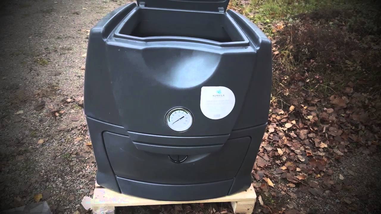 Testing Kekkilä compost bin for winter use.