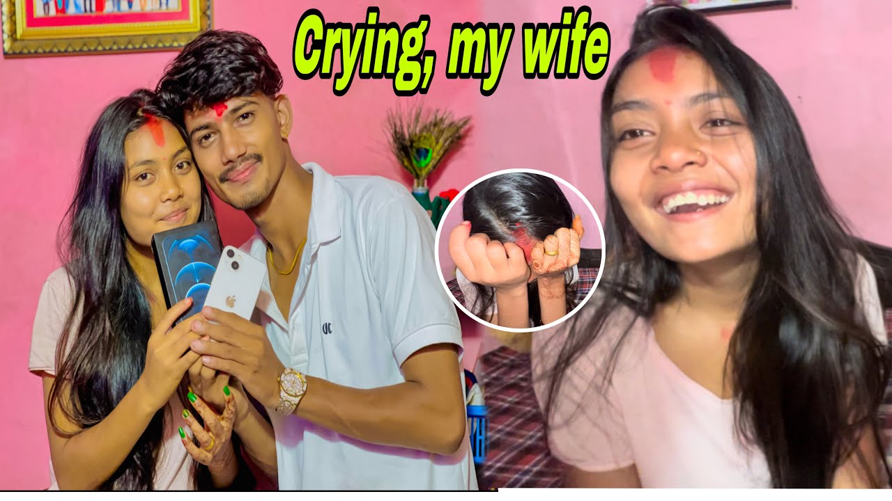I phone 13 gift my wife😭 she’s crying bude ko second dream pura vio😭￼@Crazy_entertains