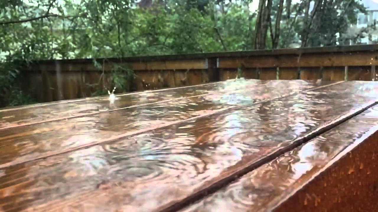 Big rain falling in slow motion.