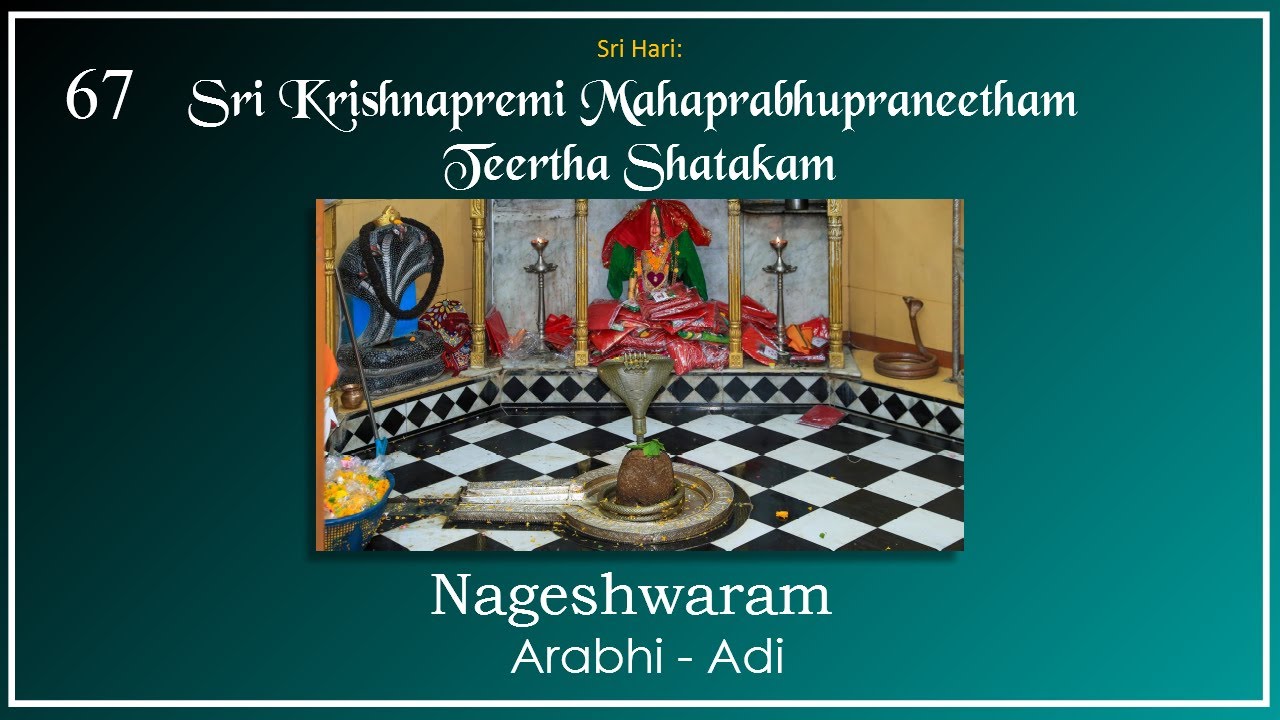 Teertha Shatakam 067 | Nageshwaram  |  Arabhi - Adi