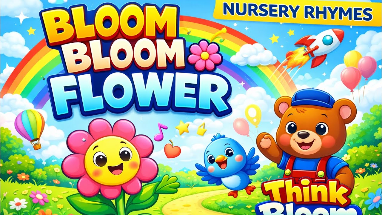 Bloom Bloom Flower 🌸 | Happy Nursery Rhymes for Kids | Think Bloom