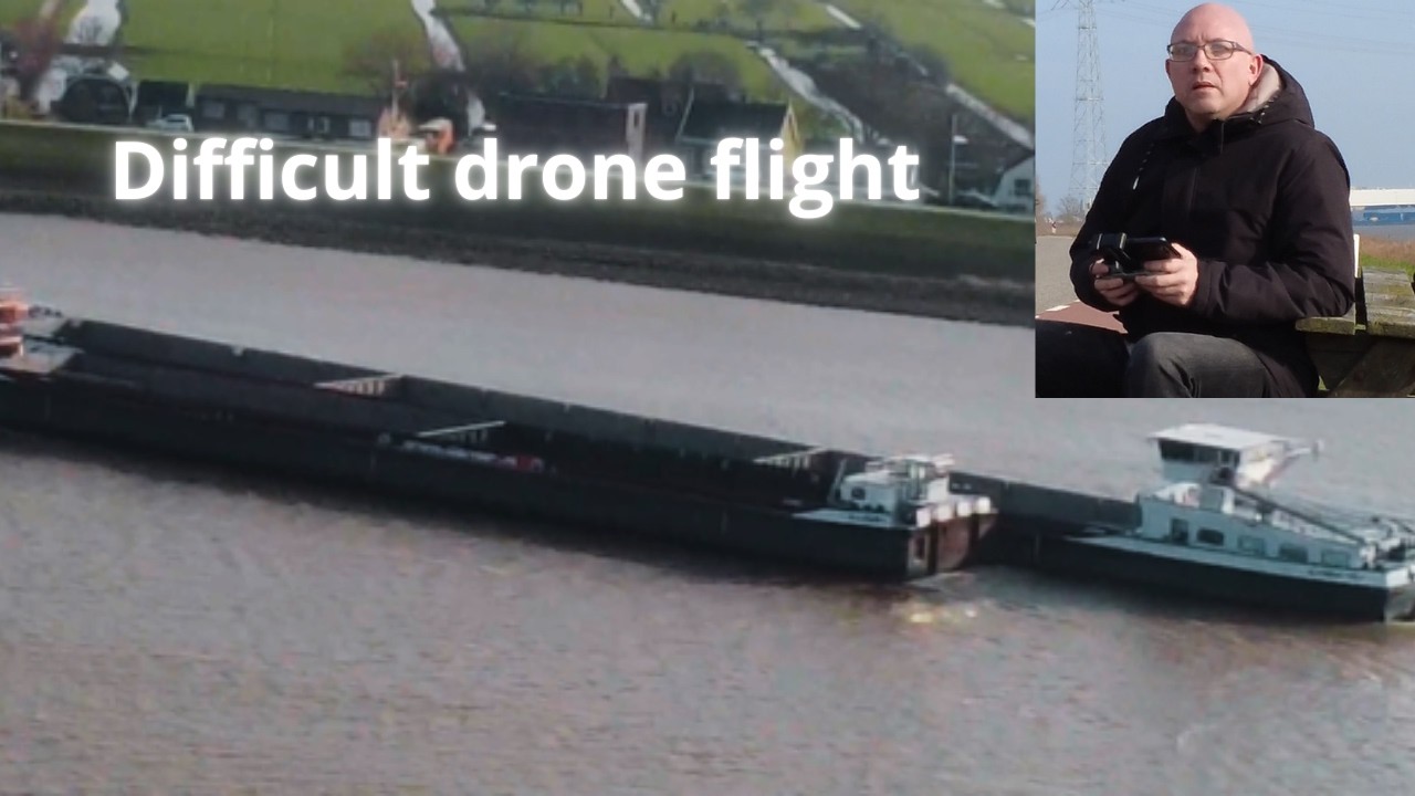 Drone flight in storm