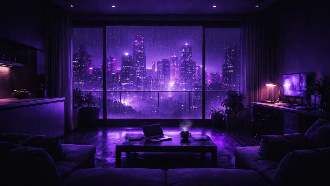 CODE NAME: PURPLE | Neon Skyline Therapy (3AM Cyberpunk Lofi Mix)