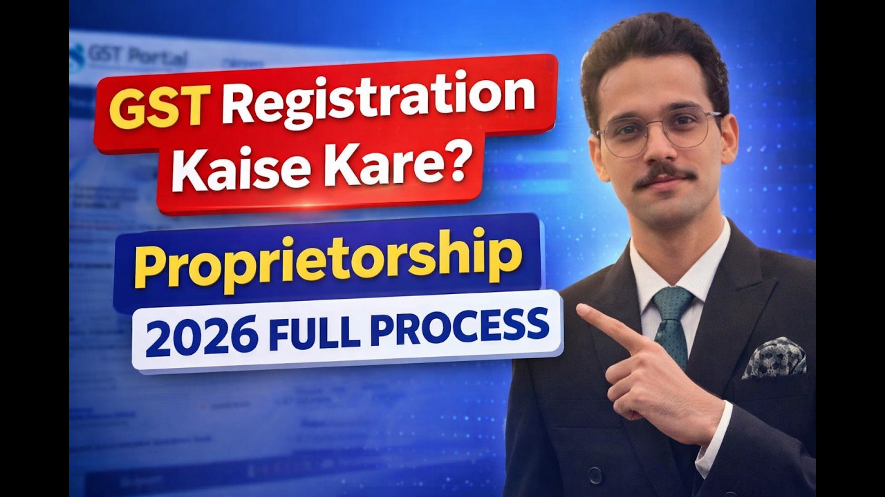 GST Registration for Proprietorship 2026 | Full Online Process Step by Step in Hindi I Abhishay