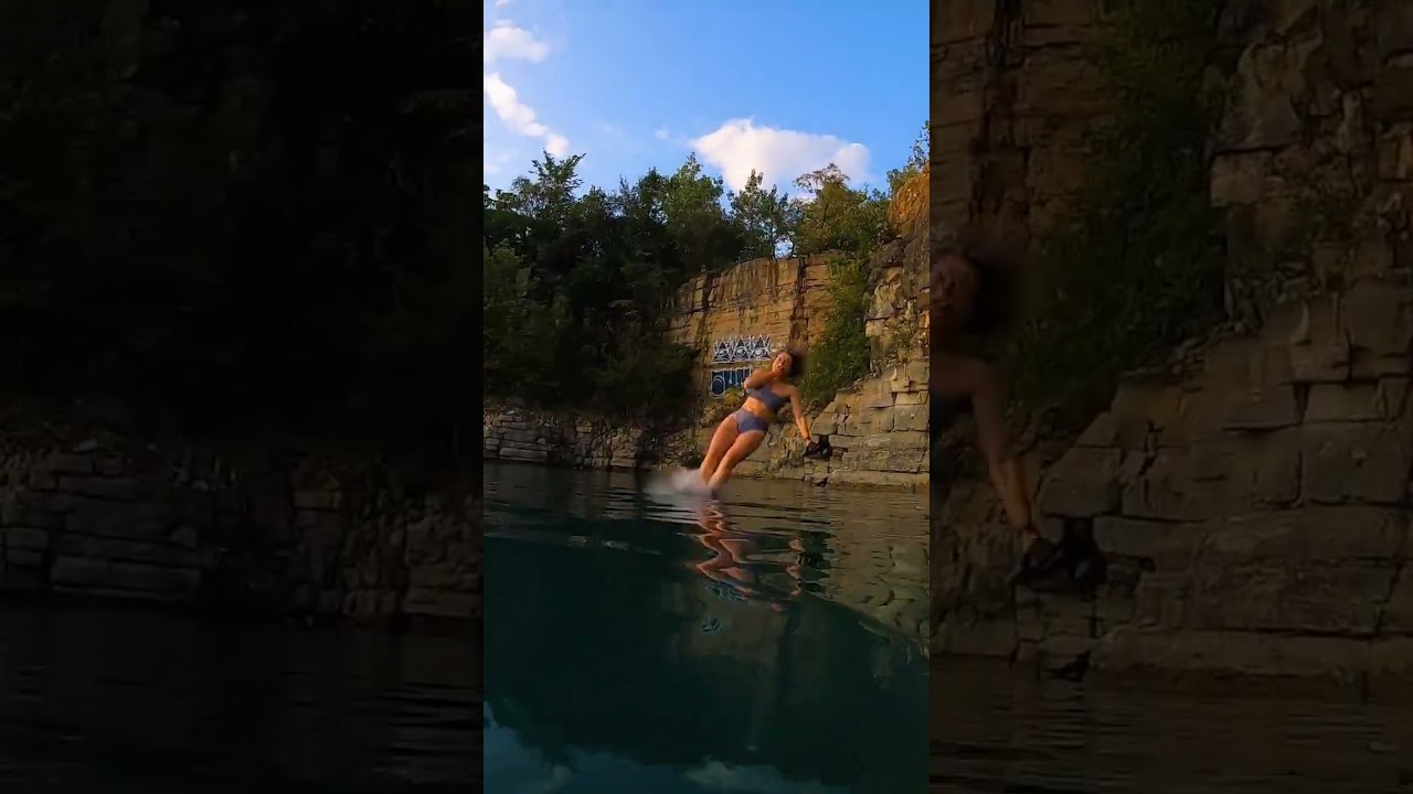 Cliff jumping FAIL #shorts #cliffjumping #fail
