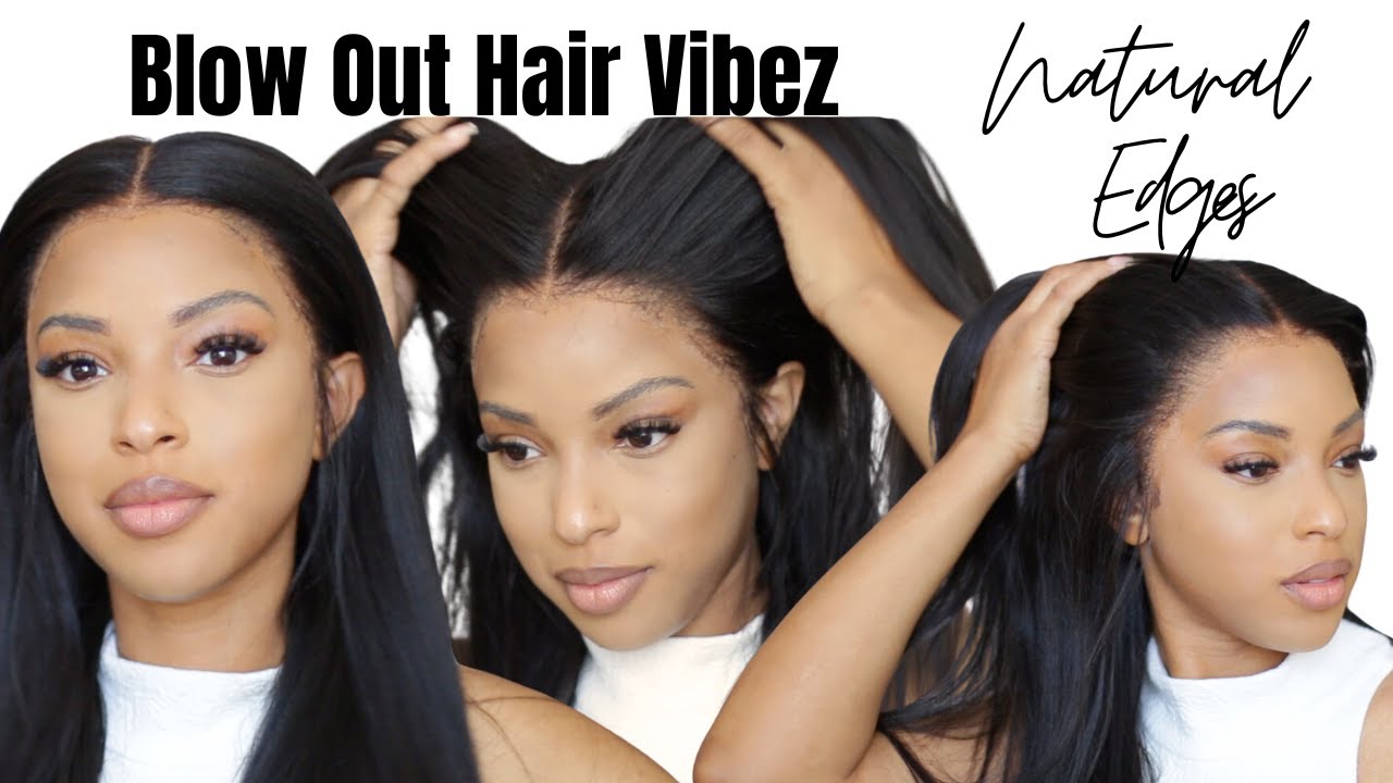 Blow out vibez 😎 Most NATURAL EDGES GLUELESS YAKI WIG |  HAIRVIVI | ROCHELLE VLOGS