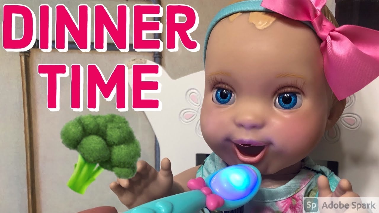Luvabella 2020 Mealtime Magic Mia Eats Dinner  🍽 Doll Evening Routine