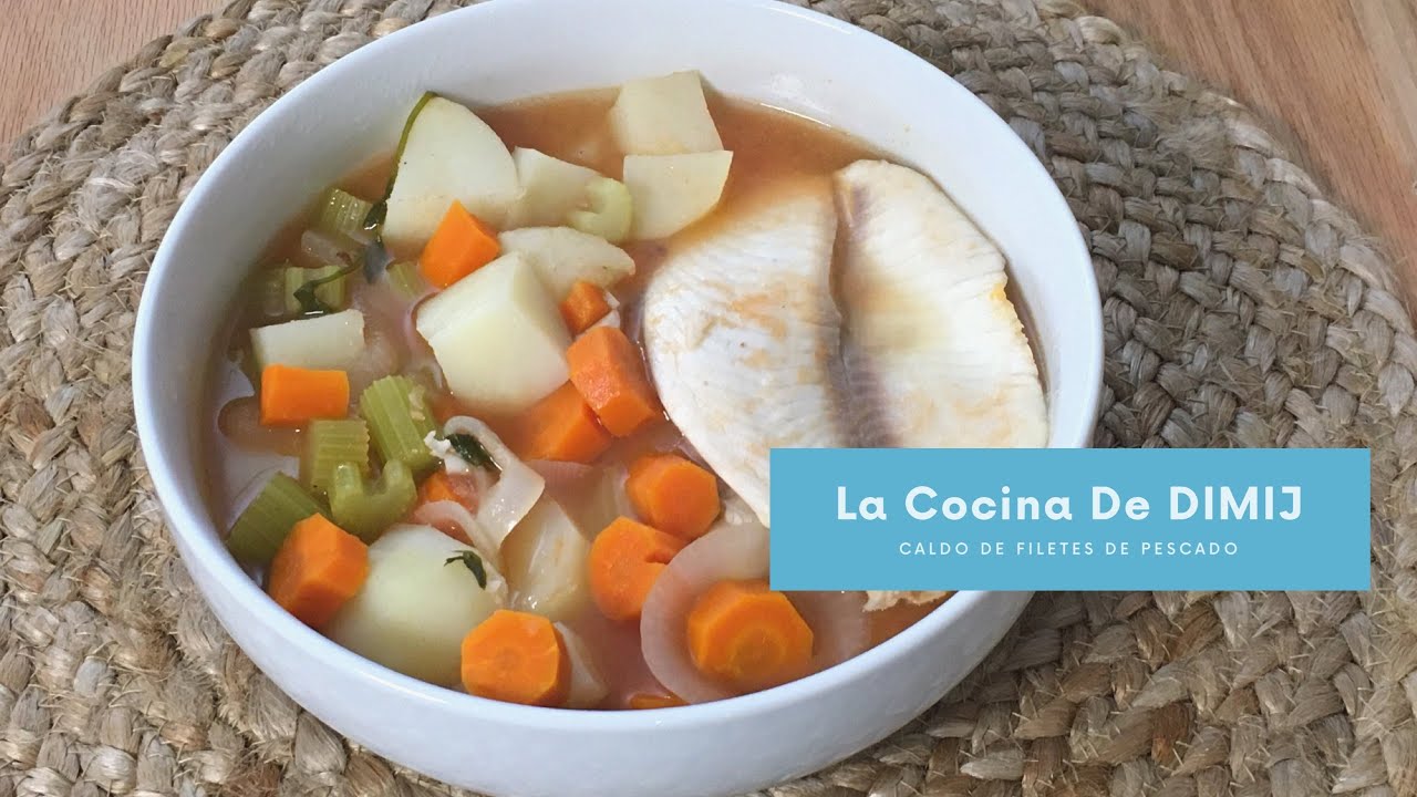 Caldo de filetes de pescado