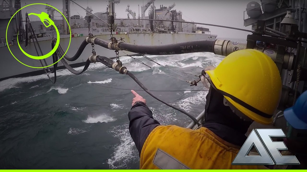 Refueling at sea - One of the Navy’s most dangerous evolutions.