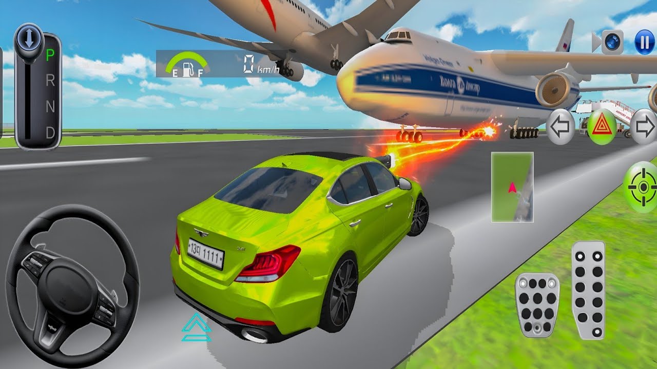 Car Gun Fire In aeroplane Damage Possible?😲||3D Class Driving 2 Airport 
