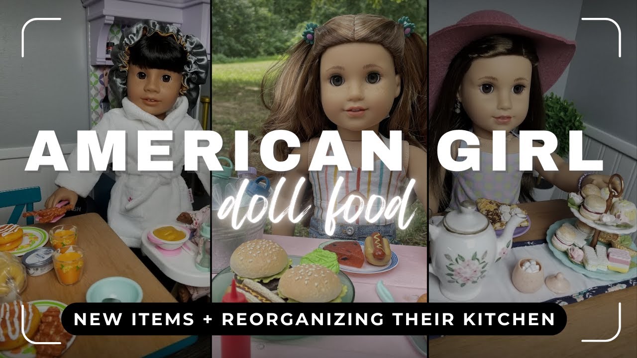 НОВЫЕ крошечные продукты для кукол My American Girl (+ уборка их кладовки) с ASL