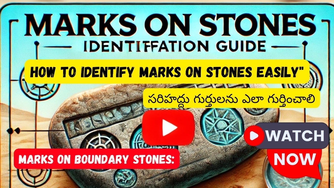 Boundary stone marks Explained in Telugu | సరిహద్దు గుర్తులు తెలుసుకోండి