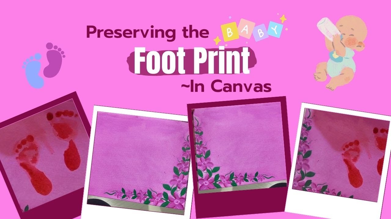 DIY Baby Footprint Canvas | Heartwarming Keepsake You'll Treasure Forever! 👣💖