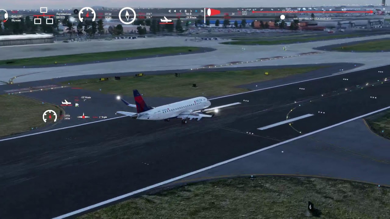 X-Plane 12 12.4 b4  XCrafts ERJ175 KATL/KCLT Say intentions - Traffic Global