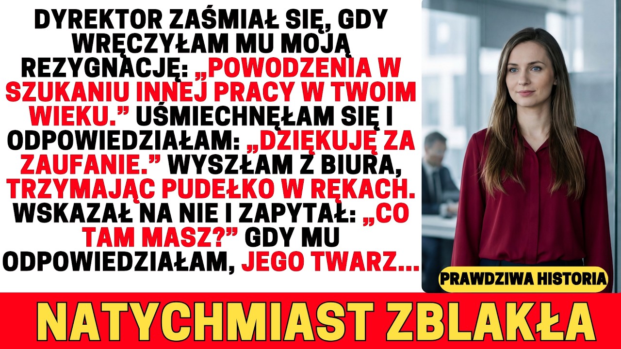 MÓJ SZEF ZAŚMIAŁ SIĘ, GDY ZŁOŻYŁAM REZYGNACJĘ — ALE ZMIENIŁ WYRAZ TWARZY, GDY ZOBACZYŁ, CO ZABIERAM