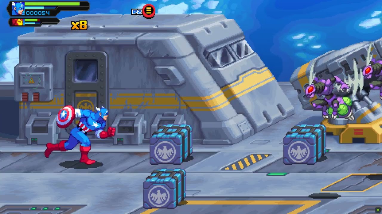 Marvel Cosmic Invasion Area- 2 Helicarrier, Captain America and Iron Man PC Gameplay